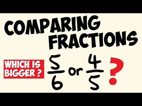 Comparing Fractions - compare fractions instantly! thumbnail
