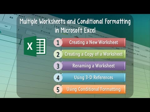 Excel Lesson 05: Multiple Worksheets and Conditional Formatting in Microsoft Excel thumbnail