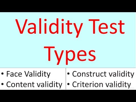 Validity | Validity Test | Face Validity | Content Validity | Construct Validity |Criterion Validity thumbnail