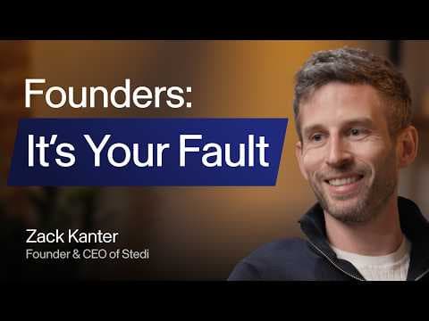 How to build a company you’ll run forever | Zack Kanter (Founder and CEO of Stedi) thumbnail