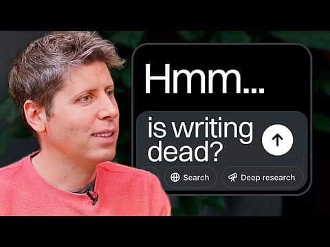 The Future of Writing Is Not What You Think — Sam Altman thumbnail