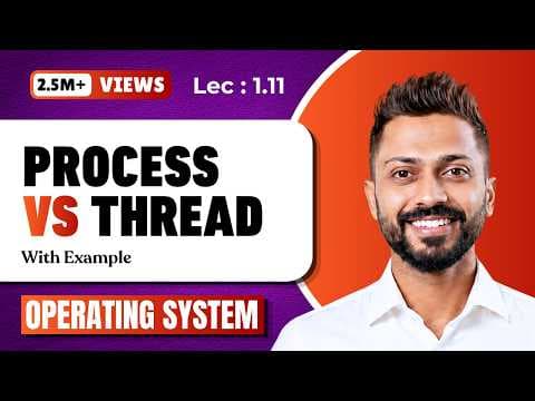 What is the difference between processes and threads in OS thumbnail