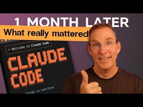 Claude Code After 1 Month: The Patterns That Actually Stuck thumbnail