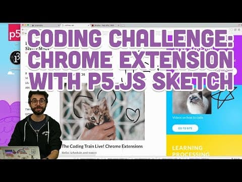 Coding Challenge #83: Chrome Extension with p5.js Sketch thumbnail