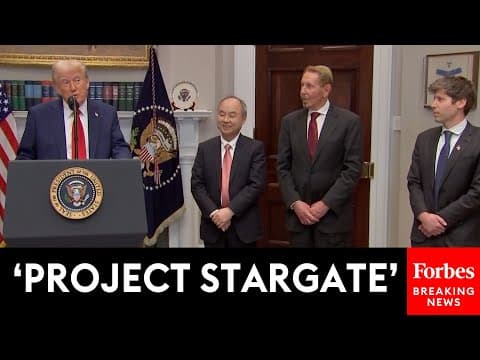 BREAKING: Trump—Flanked By Larry Ellison, Sam Altman, & Masayoshi Son—Announces Project Stargate thumbnail