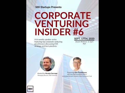 Corporate Venturing Insider #6: Gen Tsuchikawa @ Sony Innovation Fund, interview by Nicolas Sauvage thumbnail
