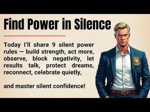 9 Powerful Rules to Master Silence and Let Your Actions Speak Louder 🔥|| Graded Reader✅ thumbnail