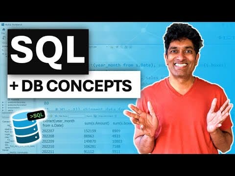 Learn SQL + Database Concepts in 20 Minutes thumbnail