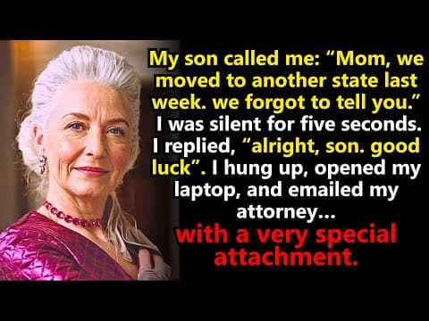 My Son Called: “We Moved States—Forgot to Tell You.” So I Sent an Email That Stunned Them. thumbnail