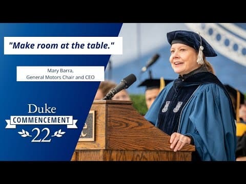 Mary Barra | Duke Commencement Speaker 2022 thumbnail