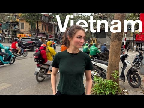 Vietnam VLOG: Exploring Hanoi, Street Food, Hạ Long Bay, Hidden Cafes, Train Street, & bein' silly thumbnail
