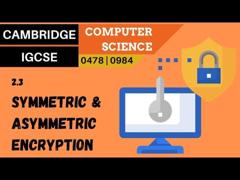 24. CAMBRIDGE IGCSE (0478-0984) 2.3 Symmetric and asymmetric encryption thumbnail