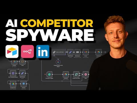 How I Built a Competitor Analysis AI System in n8n (No-Code) thumbnail