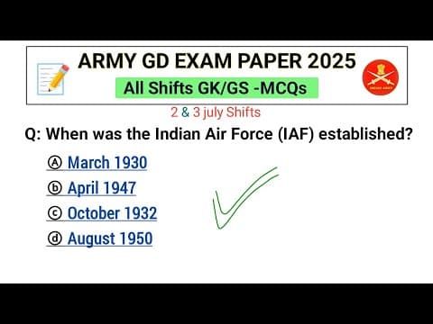 Army GD Exam original paper 2025 | Army GD all shifts GK GS questions | Army Agniveer paper analysis thumbnail