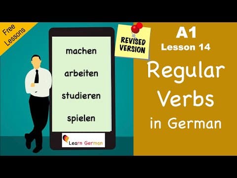Revised  A1 - Lesson 14 | Regelmäßige Verben | Regular Verbs in German | Learn German thumbnail