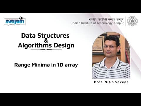 Lecture 10: Range Minima in 1D array thumbnail