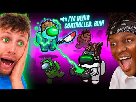 SIDEMEN AMONG US PROXIMITY CHAT BUT THE IMPOSTOR CAN CONTROL CREWMATES thumbnail