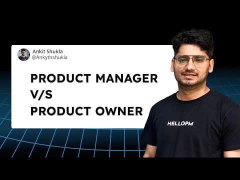 Difference between Product Manager, Product Owner & Project Manager - The Product Management Cycle thumbnail