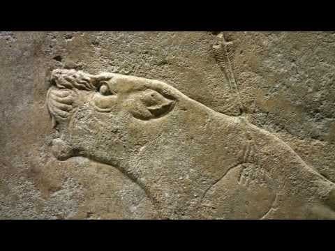 Ashurbanipal hunting lions thumbnail