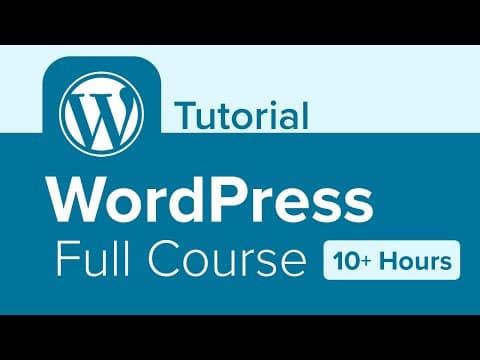 WordPress Full Course Tutorial (10+ Hours) thumbnail