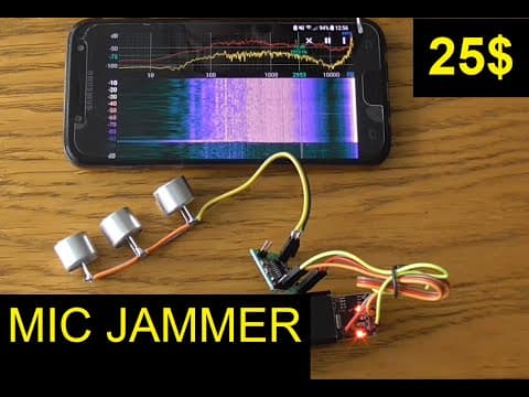 Simplest, cheapest, effective DIY ARDUINO ultrasonic Microphone Jammer / DIY ultrasound Audio Jammer thumbnail
