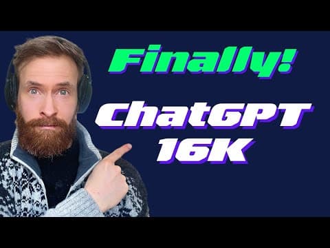 HUGE ChatGPT Upgrade: 16K Context Window - Lower Prices + Testing thumbnail
