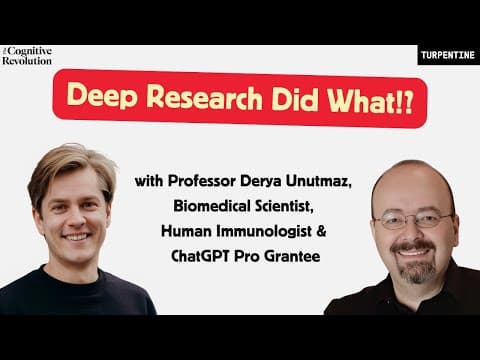 Frontier Models for Frontier Science with Prof. Derya Unutmaz, Immunologist & ChatGPT Pro Grantee thumbnail
