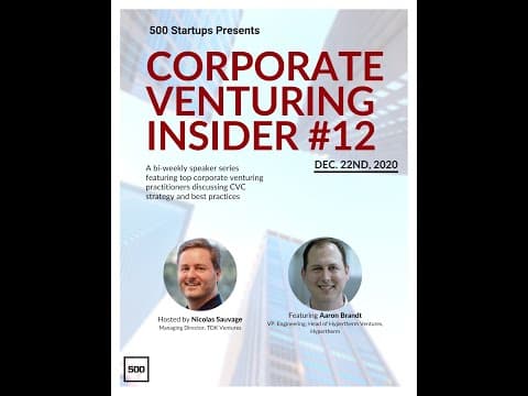 How Aaron Brandt Built Hypertherm Ventures | Corporate Venturing Insider #12, Interview by Nicolas Sauvage thumbnail