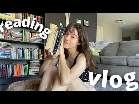 new books, life updates, + first week with a kitten | READING VLOG thumbnail