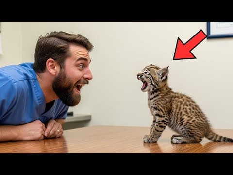 You Won’t Believe What This Tiny Bobcat Said to the Vet — Everyone Burst Out Laughing! thumbnail