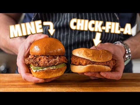 Making The Chick-Fil-A Chicken Sandwich At Home | But Better thumbnail