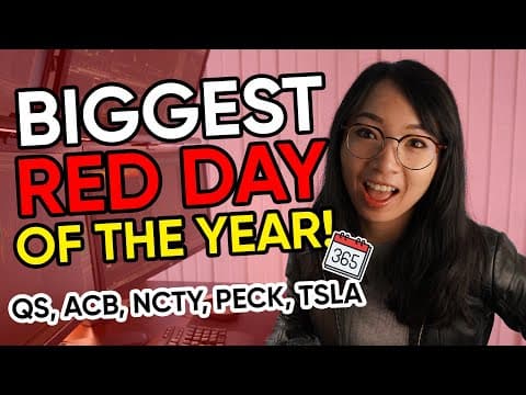 Day Trading Recap - Biggest RED Day of the Year $QS $ACB $NCTY $TSLA trading recap thumbnail