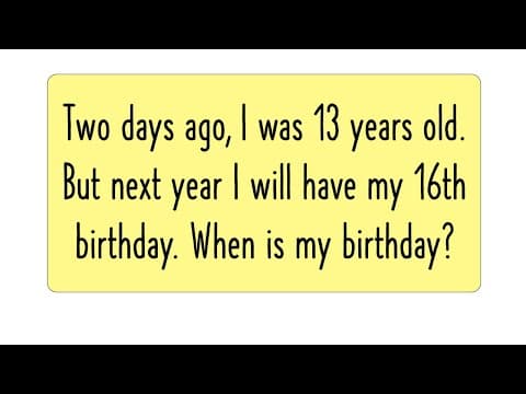 5 Impossible Age Riddles thumbnail