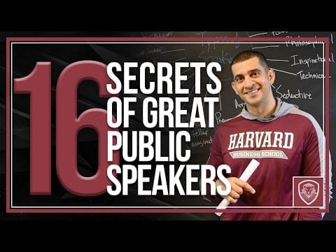 How to Be a Great Public Speaker thumbnail