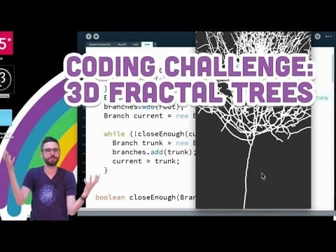 Coding Challenge #18: 3D Fractal Trees thumbnail