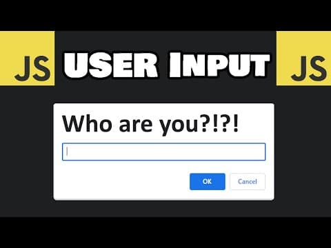 How to accept JavaScript USER INPUT in 5 minutes 💬 thumbnail
