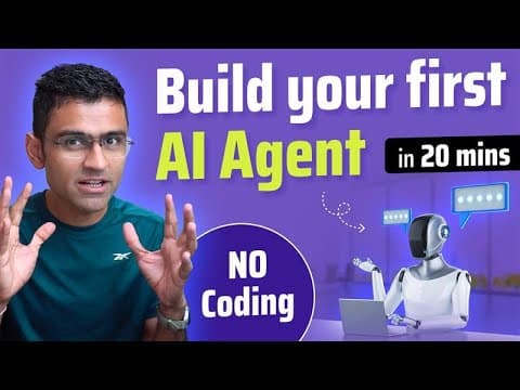 Build Your First AI Agent in 20 Minutes (No Coding Required) thumbnail