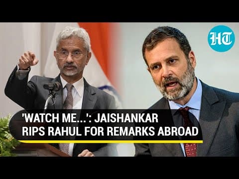 Jaishankar's savage jibe at Rahul for slamming Modi Govt abroad | 'Some Things Bigger Than Politics' thumbnail