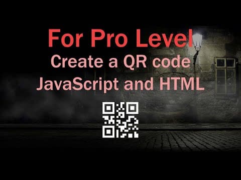 How to create a QR code in JavaScript and HTML? thumbnail