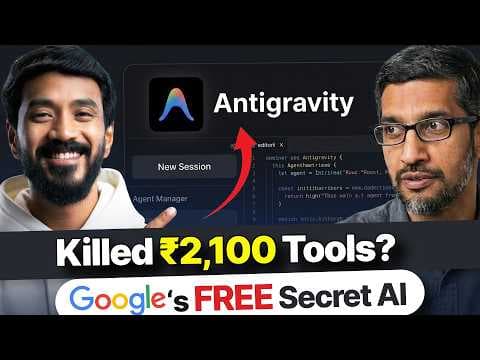 Google's Secret FREE Tool DESTROYS ₹2,100/Month AI Coders (Built 3 Apps in Minutes) thumbnail