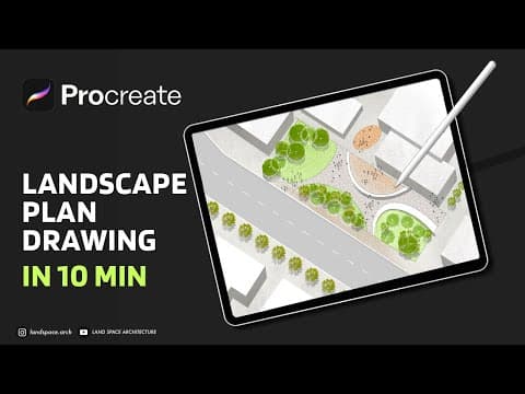10-Minute Landscape Plan Drawing Process in Procreate thumbnail