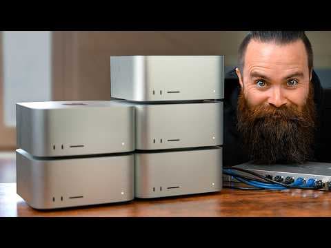 I built an AI supercomputer with 5 Mac Studios thumbnail