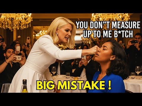 BIG MISTAKE! SHE PUBLICLY SLAPPED THE BILLIONAIRE'S BLACK WIFE. A MOMENT LATER, SHE WAS BEGGING FOR thumbnail