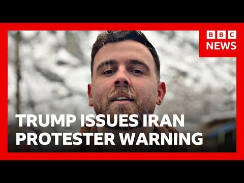 Donald Trump warns of 'very strong action' if Iran executes protesters | BBC News thumbnail