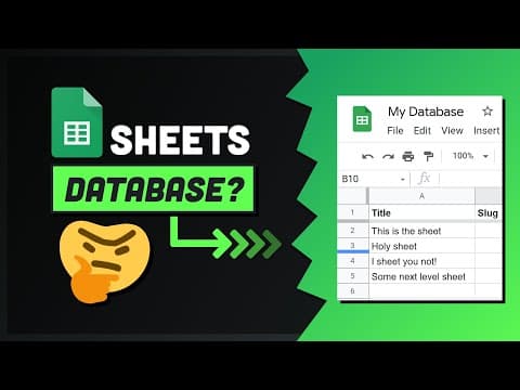 Google Sheets… Your Next Database? thumbnail