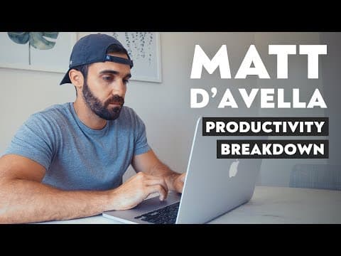 How Does Matt D'Avella Stay Productive as a YouTuber? thumbnail