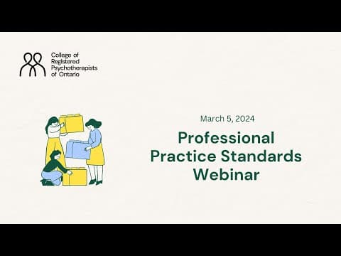 Professional Practice Standards Webinar - March 5, 2023 thumbnail