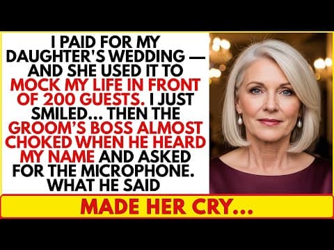 My Daughter Mocked Me at Her Wedding I Paid For - Until the Groom’s Boss Took the Microphone thumbnail