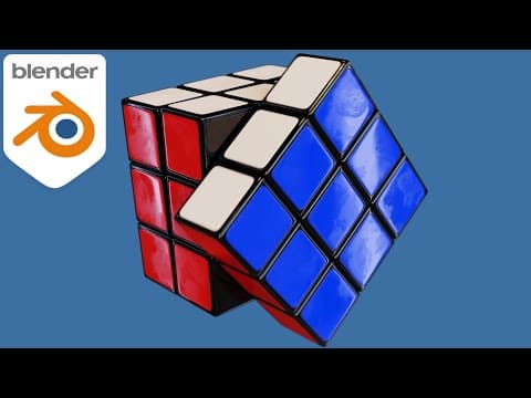 Realistic Rubik's Cube Creation and Animation (Blender Tutorial) thumbnail