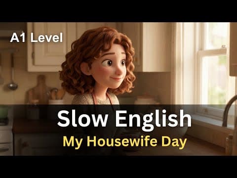 My Housewife Day | English Listening Practice for Beginners (A1 Level) thumbnail